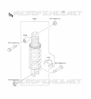 SUSPENSION   SHOCK ABSORBER voor Kawasaki ZZR1100 1998