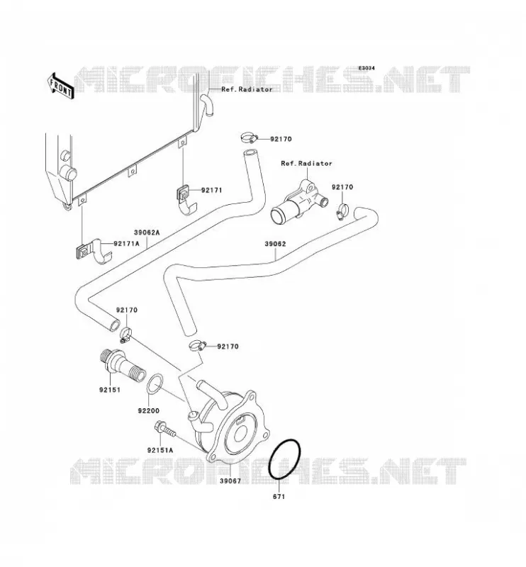 OIL RADIATOR Kawasaki MOTOS 1200 2000 NINJA ZX-12R  ZX1200-A1