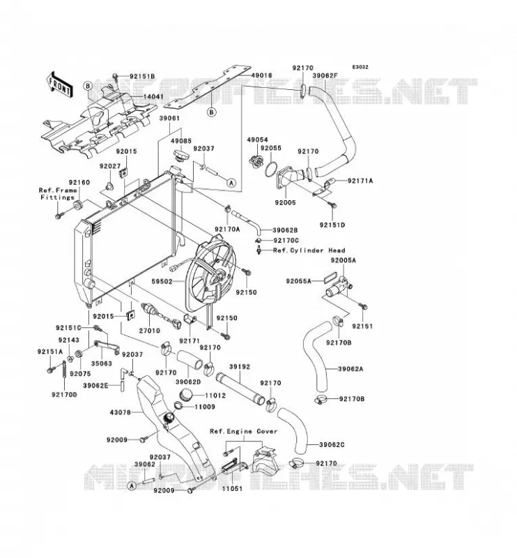 RADIATOR Kawasaki MOTOS 1200 2000 NINJA ZX-12R  ZX1200-A1