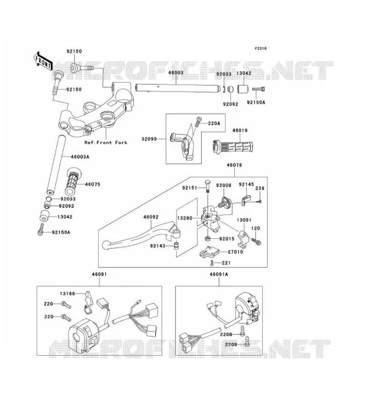 HANDLEBAR Kawasaki MOTOS 1200 2000 NINJA ZX-12R  ZX1200-A1H