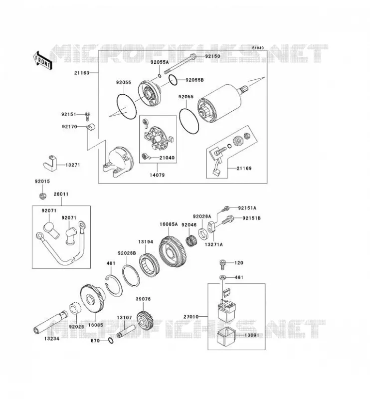 STARTER MOTOR Kawasaki MOTOS 1200 2000 NINJA ZX-12R  ZX1200-A1H