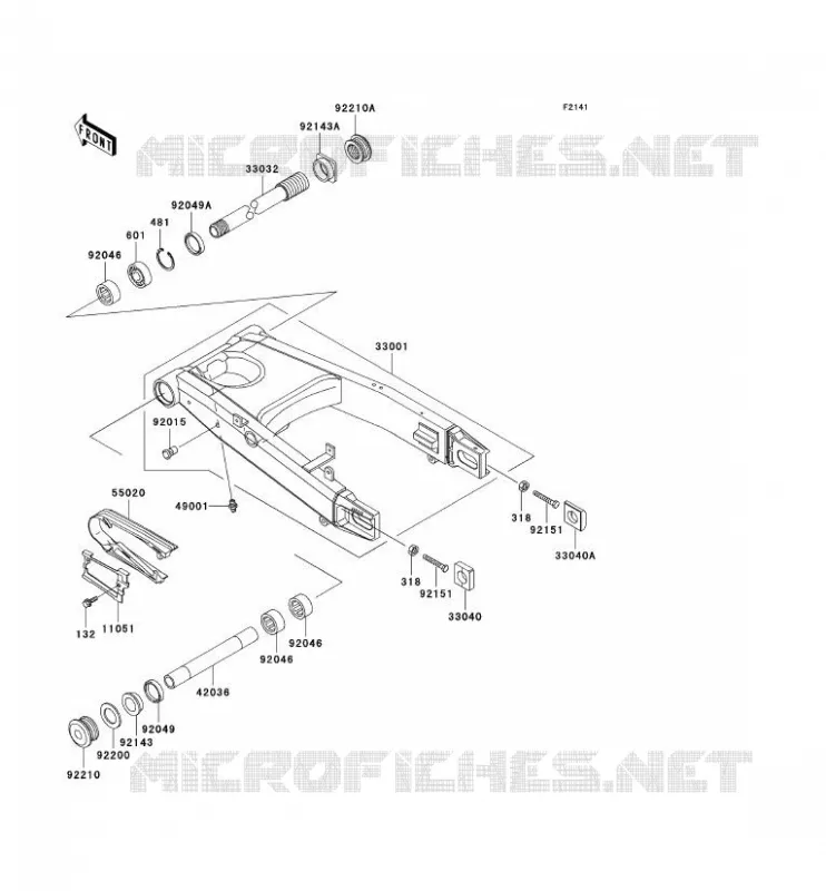SWINGARM Kawasaki MOTOS 1200 2000 NINJA ZX-12R  ZX1200-A1H