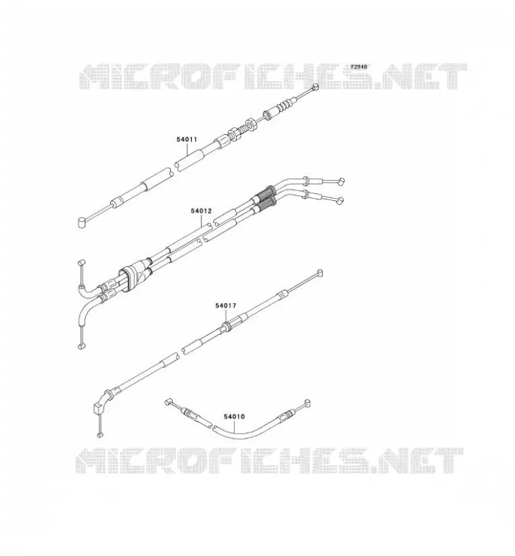 CABLES Kawasaki MOTOS 1200 2000 NINJA ZX-12R  ZX1200-A1H