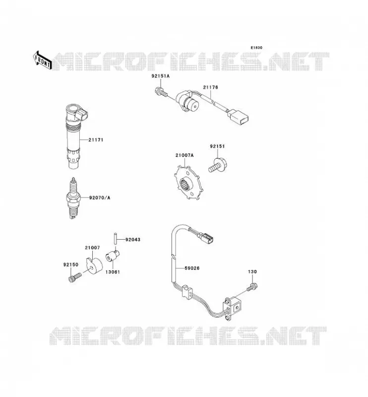 IGNITION SYSTEM Kawasaki MOTOS 1200 2000 NINJA ZX-12R  ZX1200-A1H