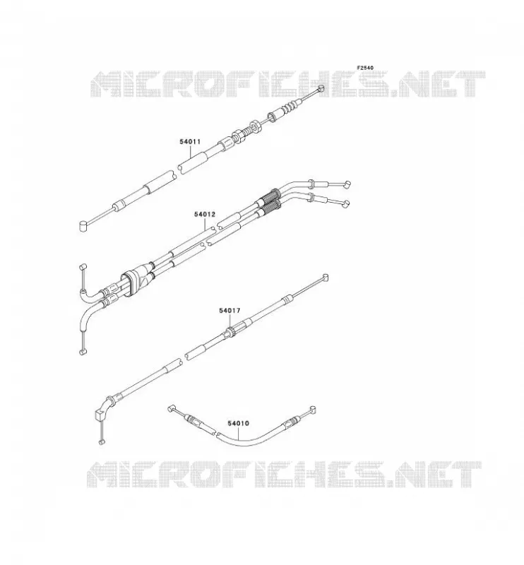 CABLES Kawasaki MOTOS 1200 2001 NINJA ZX-12R  ZX1200-A2H