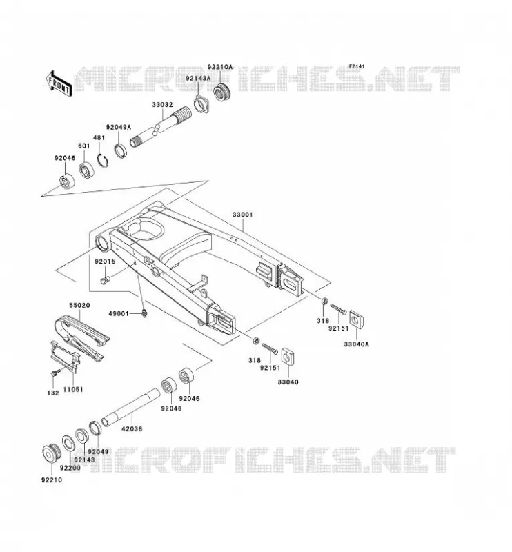 SWINGARM Kawasaki MOTOS 1200 2001 NINJA ZX-12R  ZX1200-A2H
