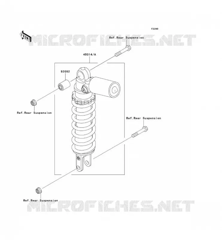 SUSPENSION - SHOCK ABSORBER Kawasaki MOTOS 1200 2003 NINJA ZX-12R  ZX1200-B2