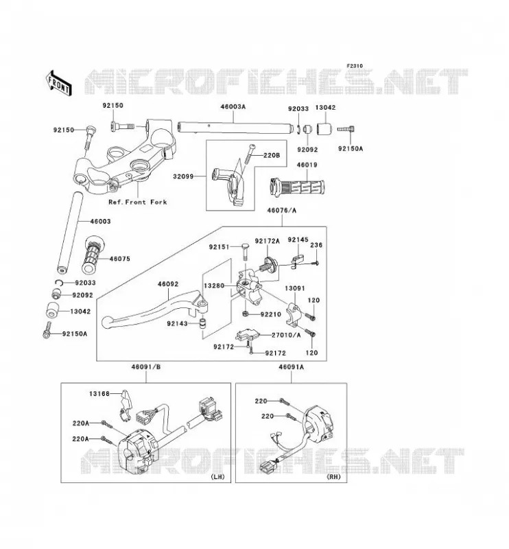 HANDLEBAR Kawasaki MOTOS 1200 2004 NINJA ZX-12R  ZX1200-B3