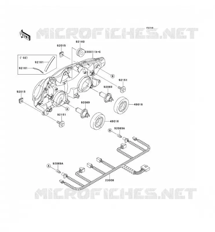LENS(S) Kawasaki MOTOS 1200 2002 ZZR1200  ZX1200-C1H
