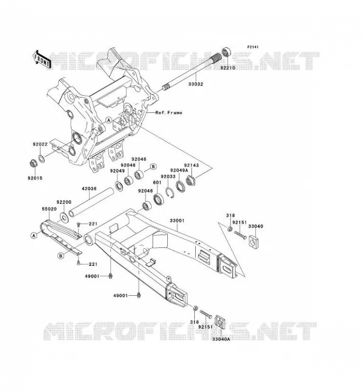 SWINGARM Kawasaki MOTOS 1200 2002 ZZR1200  ZX1200-C1H