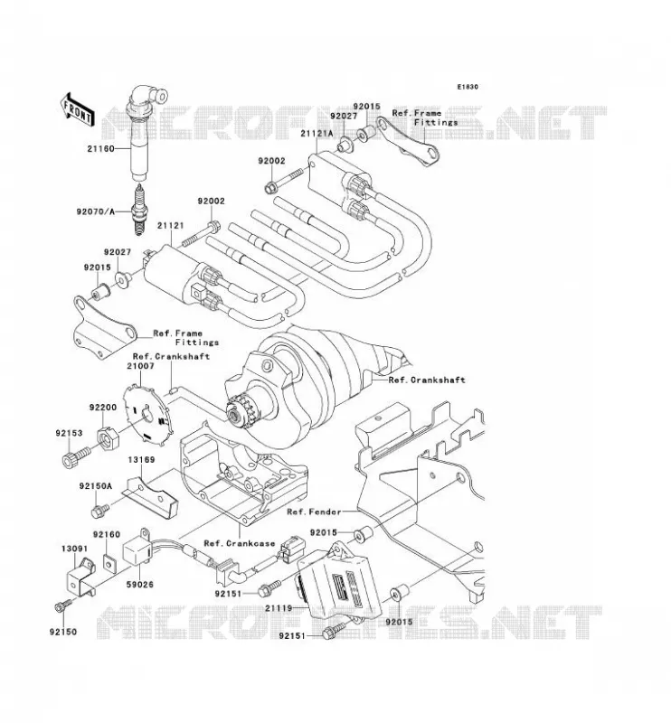 IGNITION SYSTEM Kawasaki MOTOS 1200 2003 ZZR1200  ZX1200-C2H