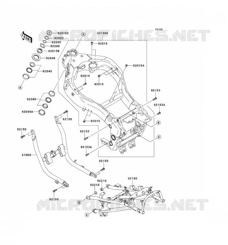 CHASSIS Kawasaki MOTOS 1200 2003 ZZR1200  ZX1200-C2H