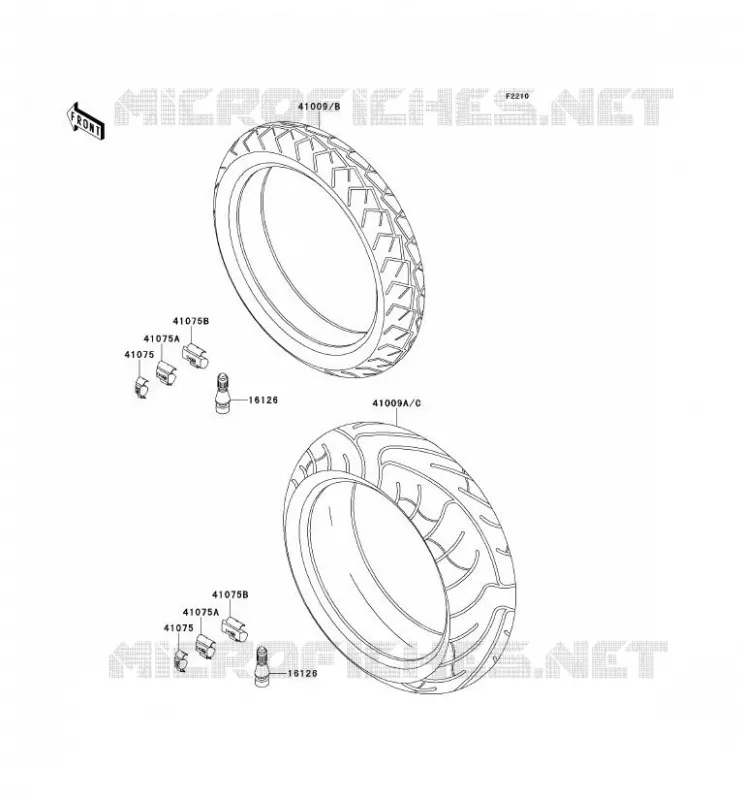 TIRES Kawasaki MOTOS 1200 2003 ZZR1200  ZX1200-C2H