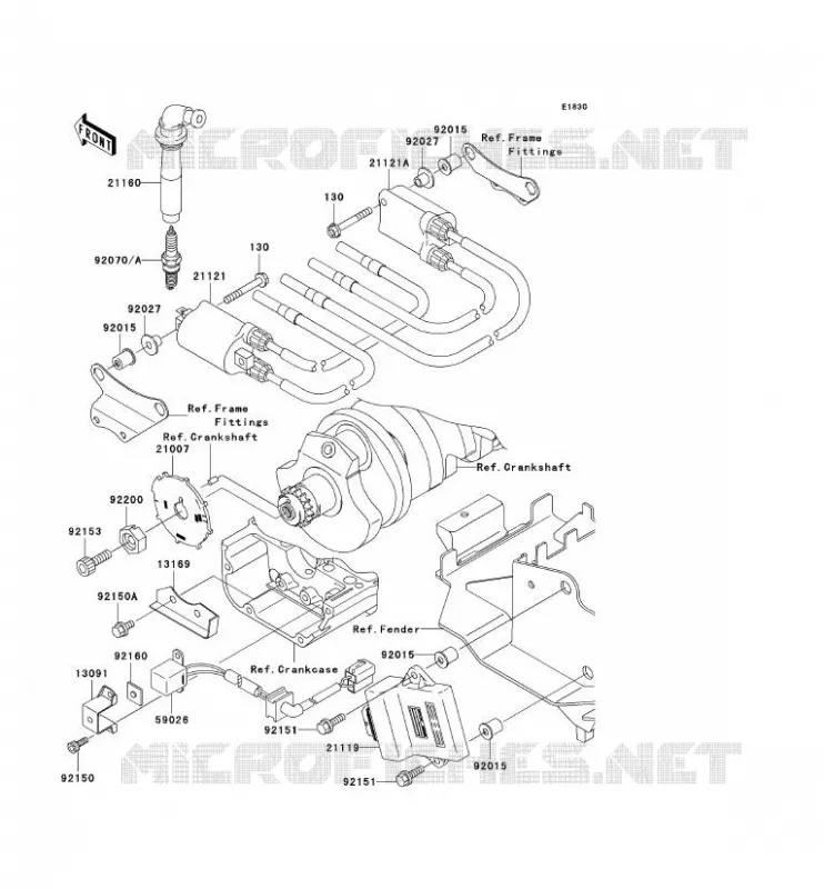 IGNITION SYSTEM Kawasaki MOTOS 1200 2005 ZZR1200  ZX1200-C4