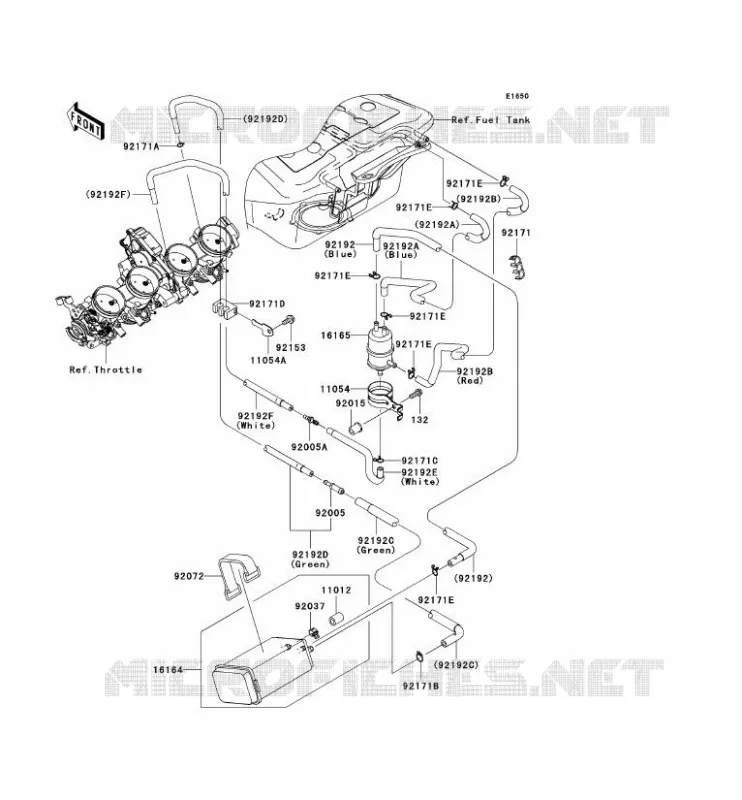 FUEL EVAPORATION SYSTEM(CA) Kawasaki MOTOS 1400 2006 ZZR1400  ZX1400A6F