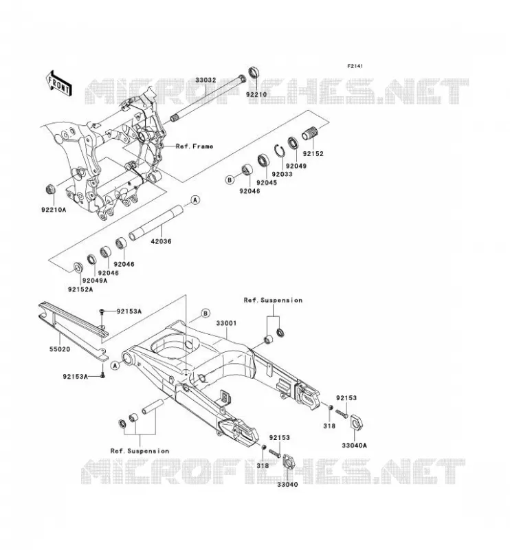 SWINGARM Kawasaki MOTOS 1400 2006 ZZR1400  ZX1400A6F