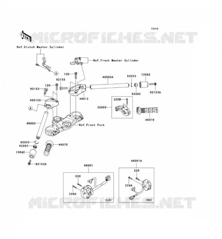 HANDLEBAR Kawasaki MOTOS 1400 2007 ZZR1400  ZX1400A7F