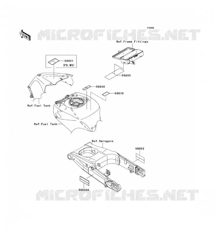 LABELS Kawasaki MOTOS 1400 2007 ZZR1400  ZX1400A7F