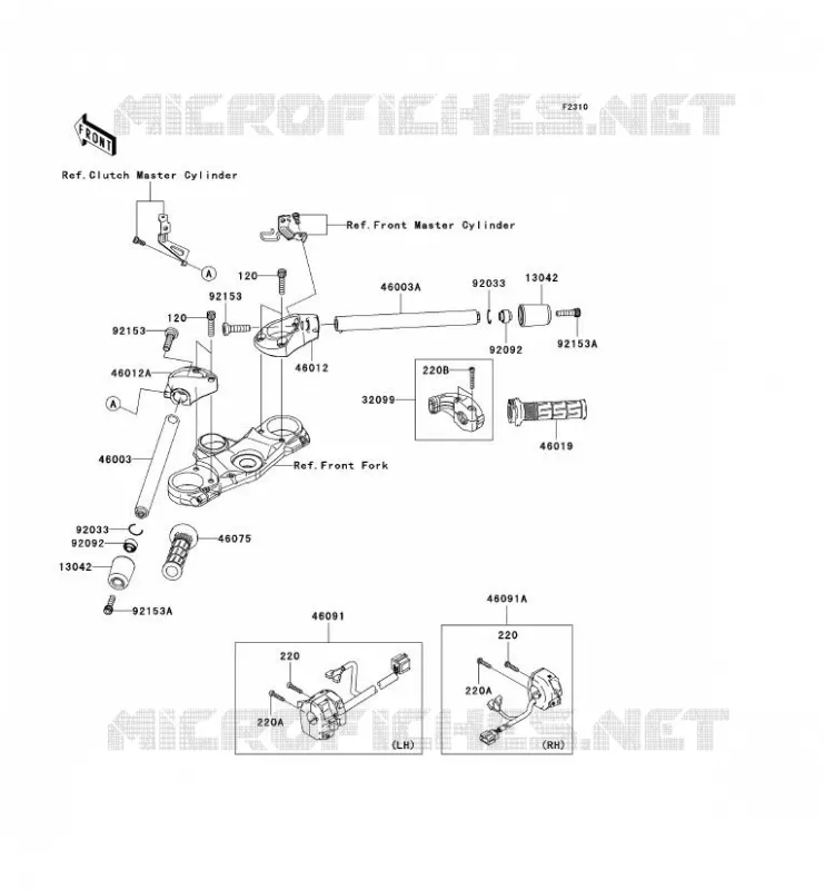 HANDLEBAR Kawasaki MOTOS 1400 2006 ZZR1400 ABS  ZX1400B6F
