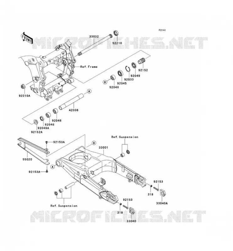 SWINGARM Kawasaki MOTOS 1400 2006 ZZR1400 ABS  ZX1400B6F