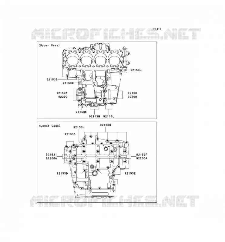 CRANKCASE BOLT Kawasaki MOTOS 1400 2009 ZZR1400 ABS  ZX1400D9F