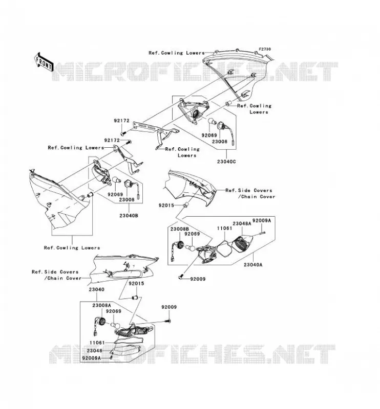 INDICATORS Kawasaki MOTOS 1400 2010 ZZR1400 ABS  ZX1400DAF