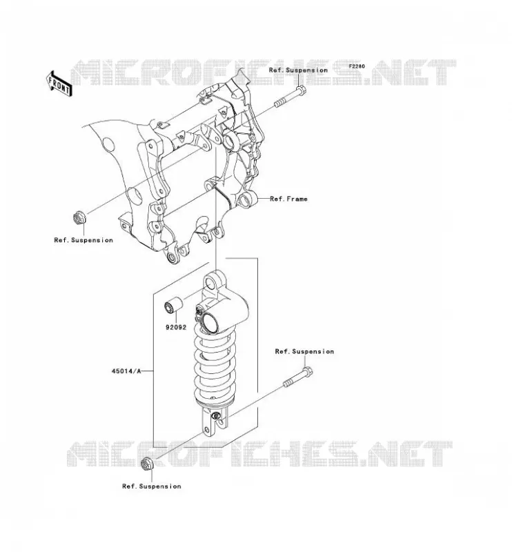 SUSPENSION - SHOCK ABSORBER Kawasaki MOTOS 1400 2010 ZZR1400 ABS  ZX1400DAF