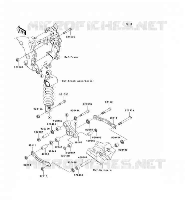 SUSPENSION Kawasaki MOTOS 1400 2010 ZZR1400 ABS  ZX1400DAF