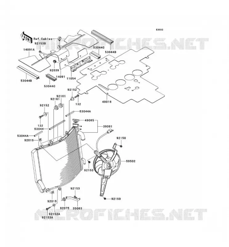 RADIATOR Kawasaki MOTOS 1400 2011 ZZR1400 ABS  ZX1400DBF