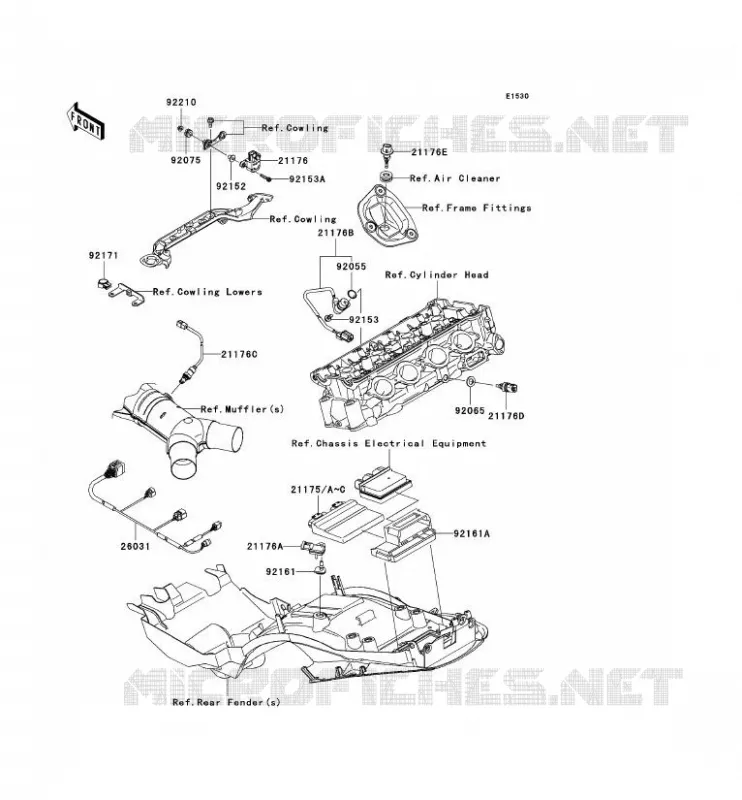 FUEL INJECTION Kawasaki MOTOS 1400 2011 ZZR1400 ABS  ZX1400DBF