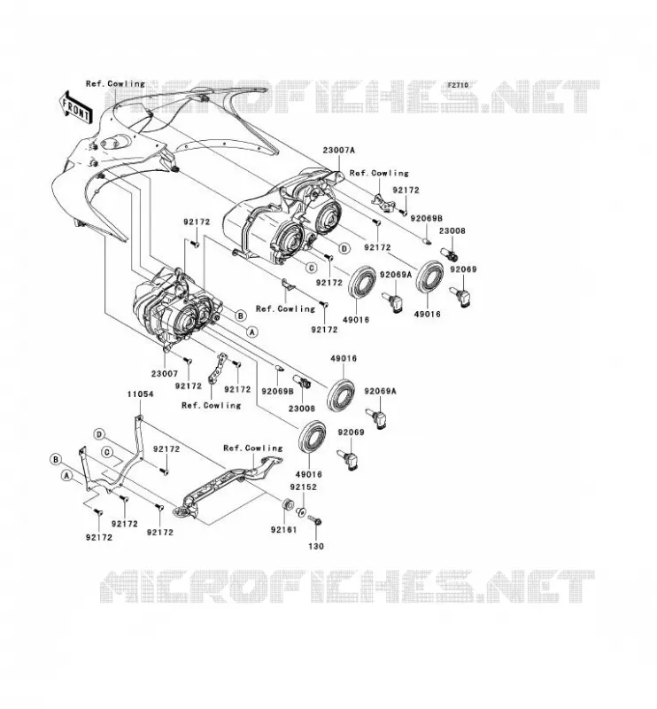 LENS(S) Kawasaki MOTOS 1400 2011 ZZR1400 ABS  ZX1400DBF