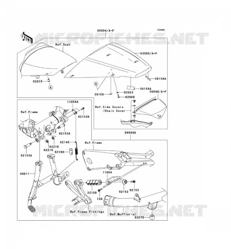 OPTION PARTS Kawasaki MOTOS 1400 2011 ZZR1400 ABS  ZX1400DBF