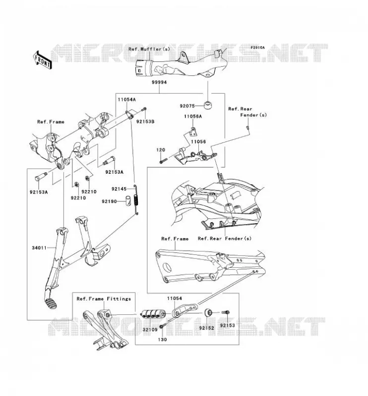 ACCESSORY (BEQUILLE CENTRALE) Kawasaki MOTOS 1400 2012 ZZR1400  ZX1400ECF