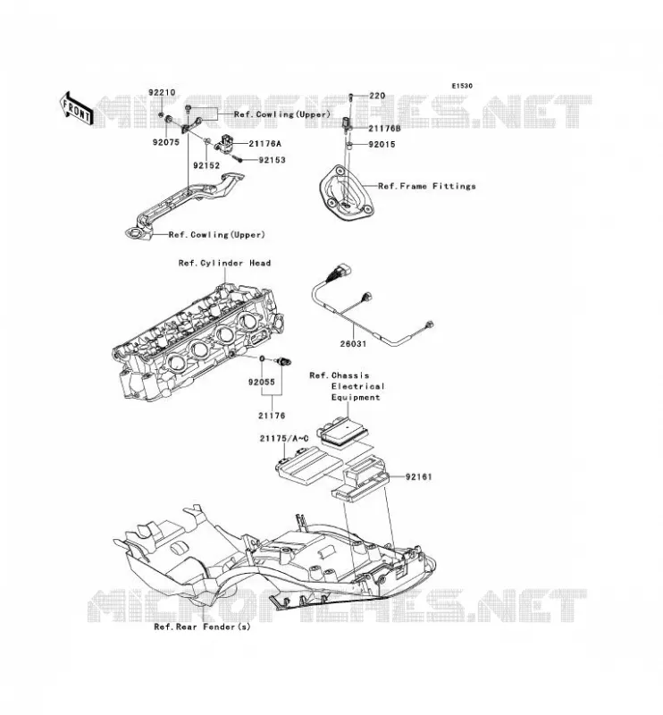 FUEL INJECTION Kawasaki MOTOS 1400 2012 ZZR1400  ZX1400ECF