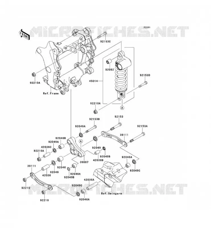SUSPENSION - SHOCK ABSORBER Kawasaki MOTOS 1400 2012 ZZR1400  ZX1400ECF
