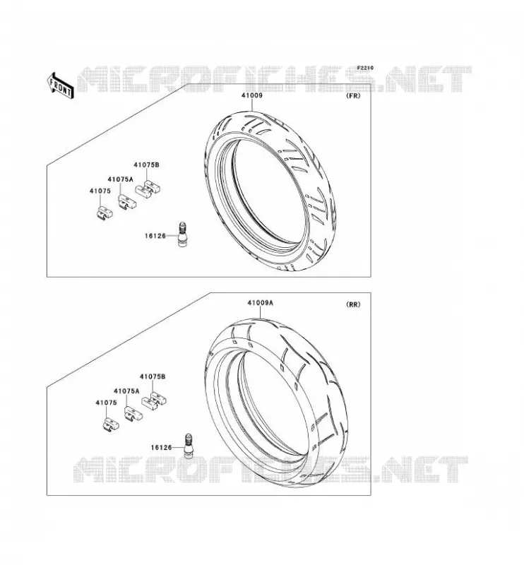 TIRES Kawasaki MOTOS 1400 2012 ZZR1400  ZX1400ECF