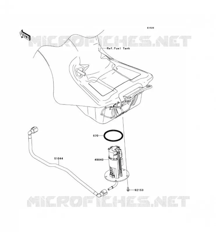 FUEL PUMP Kawasaki MOTOS 1400 2012 ZZR1400  ZX1400ECF