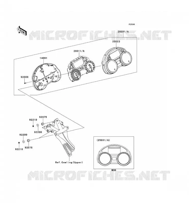 METERS Kawasaki MOTOS 1400 2012 ZZR1400  ZX1400ECF