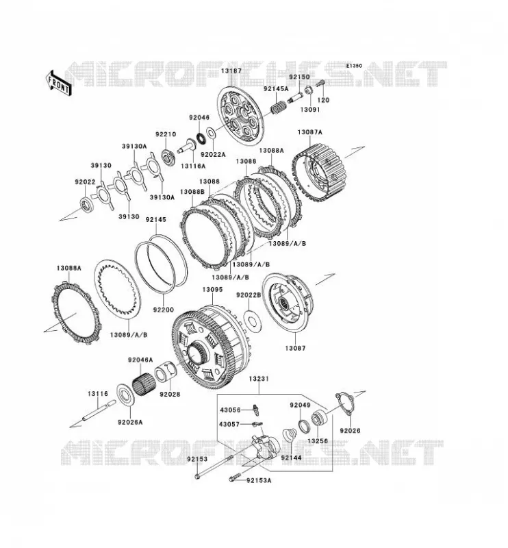 CLUTCH Kawasaki MOTOS 1400 2012 ZZR1400  ZX1400ECFA