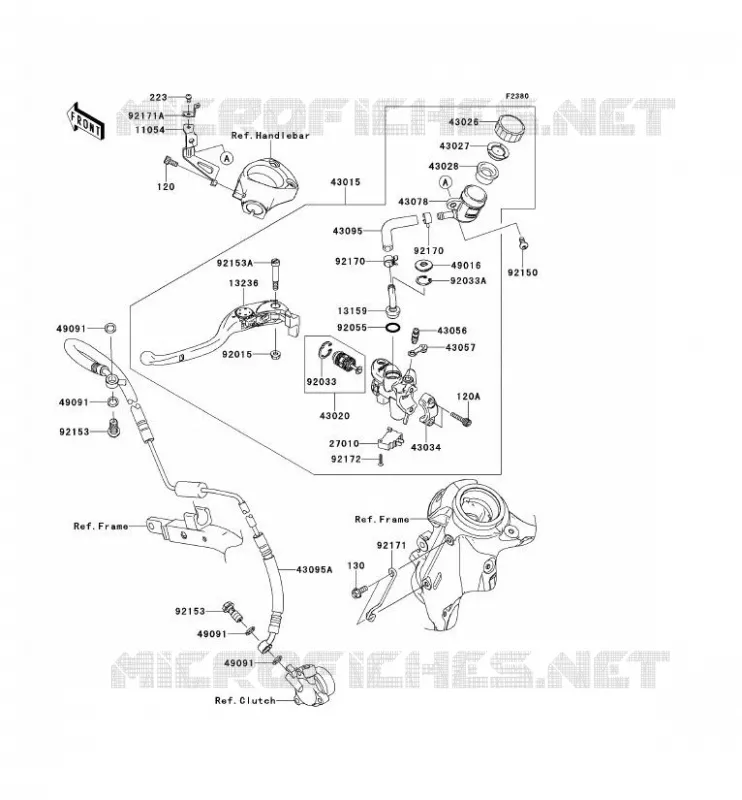CLUTCH MASTER CYLINDER Kawasaki MOTOS 1400 2012 ZZR1400  ZX1400ECFA