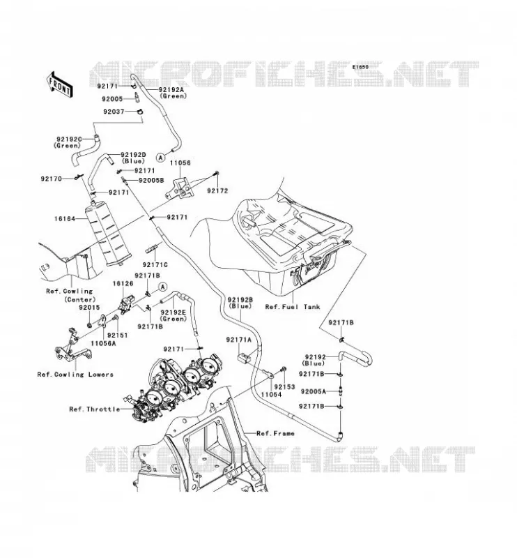 FUEL EVAPORATION SYSTEM(CA) Kawasaki MOTOS 1400 2012 ZZR1400  ZX1400ECFA