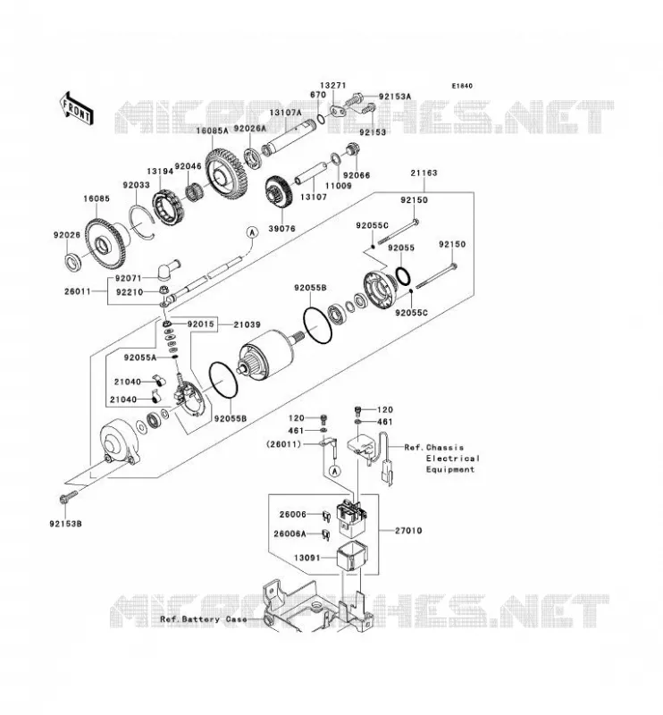 STARTER MOTOR Kawasaki MOTOS 1400 2012 ZZR1400  ZX1400ECFA