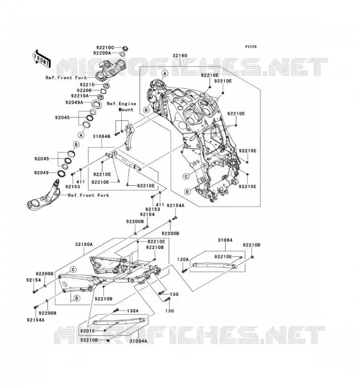 CHASSIS Kawasaki MOTOS 1400 2013 ZZR1400  ZX1400EDF