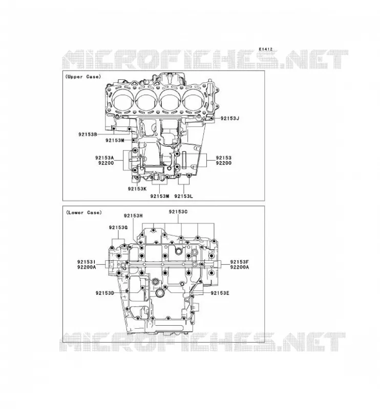 CRANKCASE BOLT Kawasaki MOTOS 1400 2013 ZZR1400  ZX1400EDF