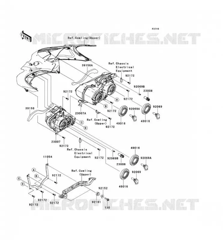 LENS(S) Kawasaki MOTOS 1400 2013 ZZR1400  ZX1400EDF