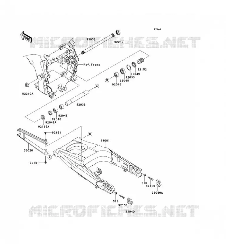 SWINGARM Kawasaki MOTOS 1400 2013 ZZR1400  ZX1400EDF