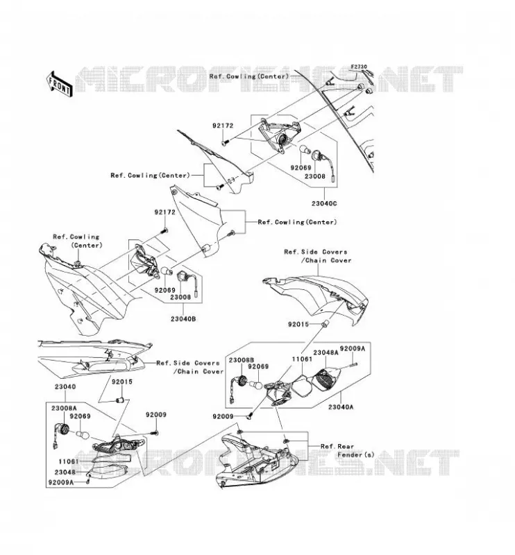 INDICATORS Kawasaki MOTOS 1400 2013 ZZR1400  ZX1400EDF