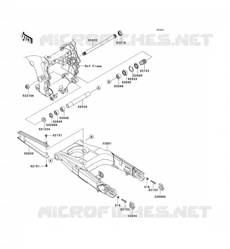 SWINGARM Kawasaki MOTOS 1400 2013 ZZR1400  ZX1400EDFA