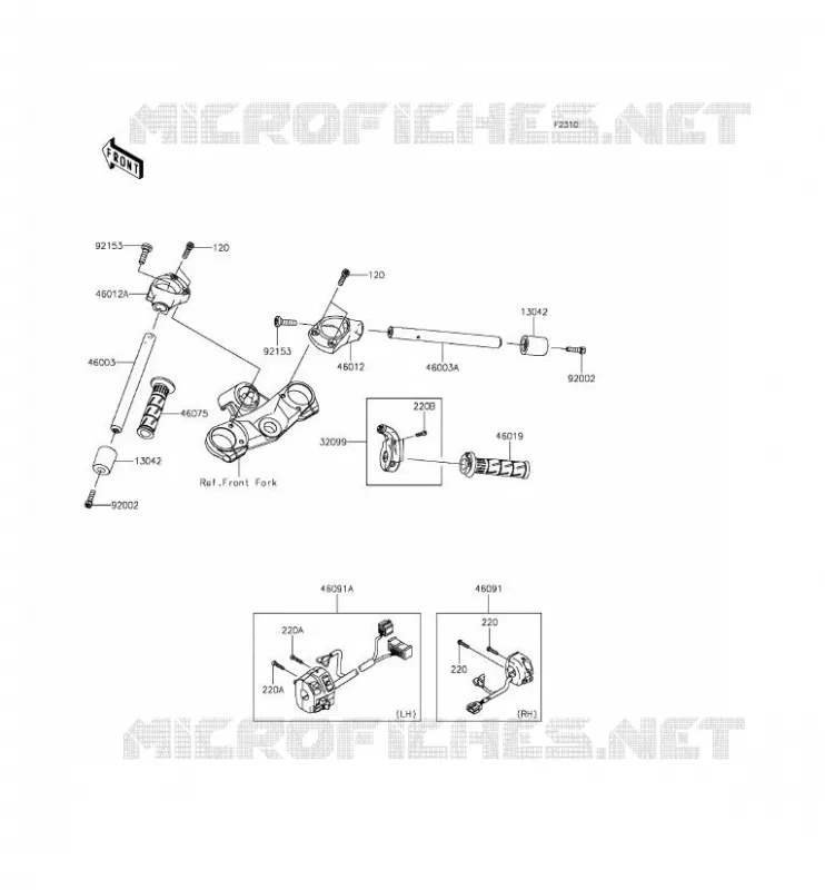 HANDLEBAR Kawasaki MOTOS 1400 2014 ZZR1400 ABS  ZX1400EEFA