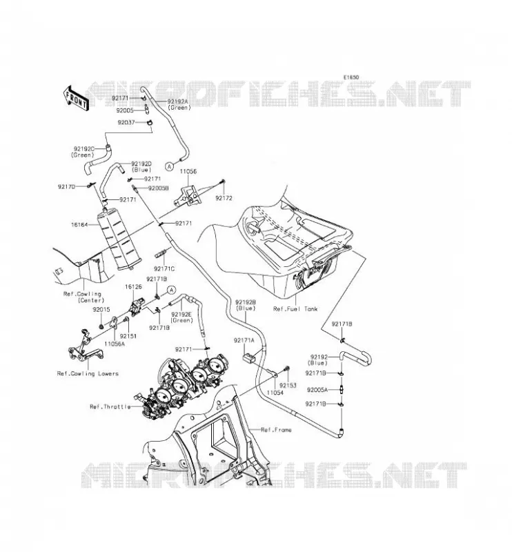FUEL EVAPORATION SYSTEM Kawasaki MOTOS 1400 2014 ZZR1400 ABS  ZX1400EEFA